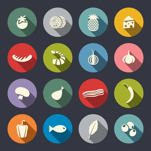 Voedsel pictogram set — Stockvector