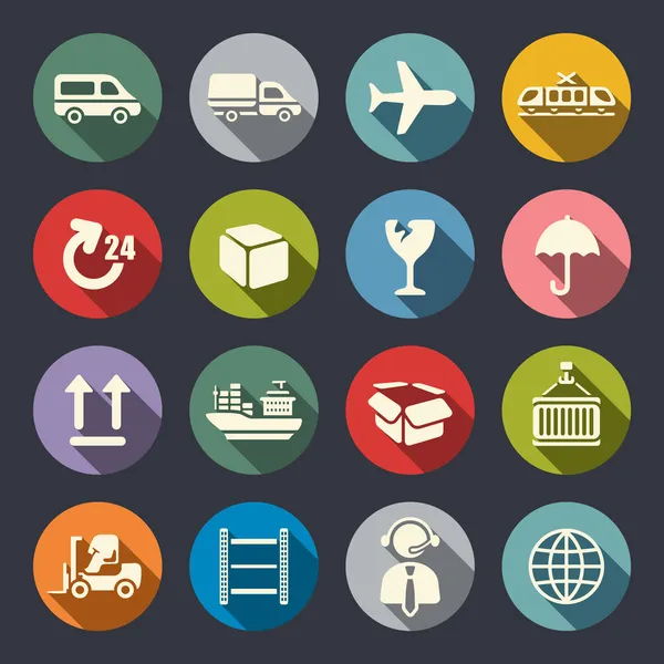 Logistics icon set — Stock Vector