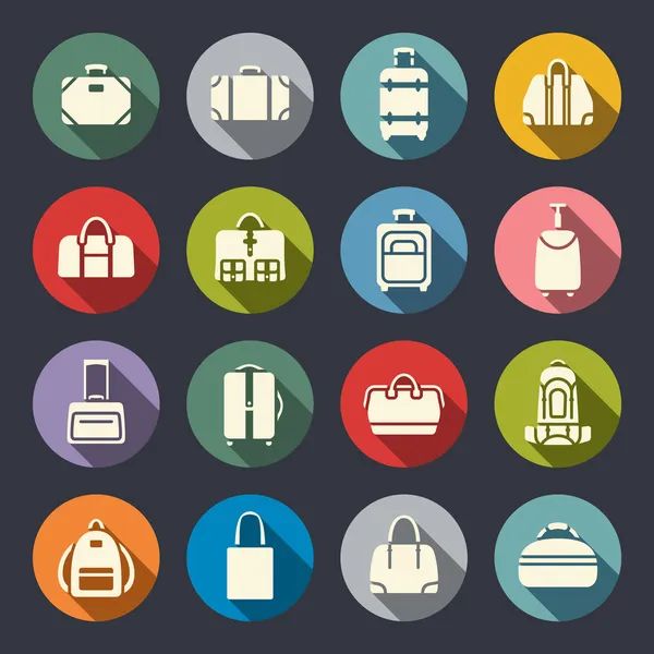 Bolsas icono conjunto — Vector de stock