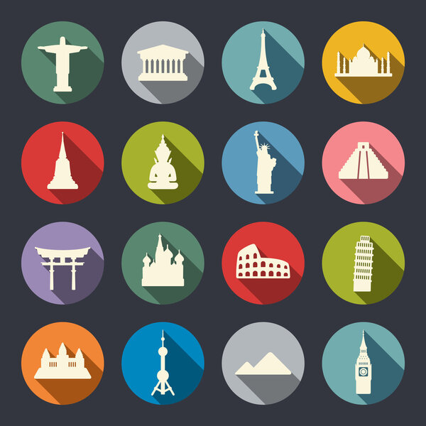 Набор значков дорожных знаков
