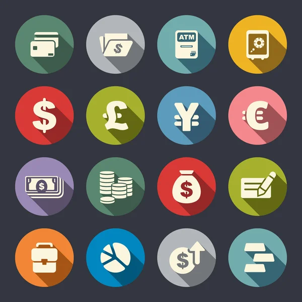 Conjunto de ícone de dinheiro — Vetor de Stock