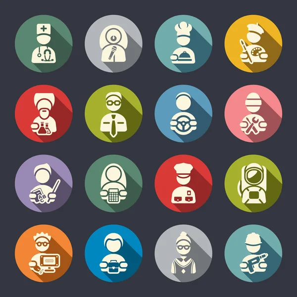 Conjunto de iconos de trabajos — Vector de stock