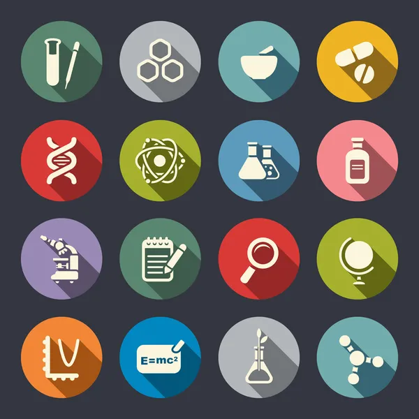 Conjunto de iconos científicos — Vector de stock