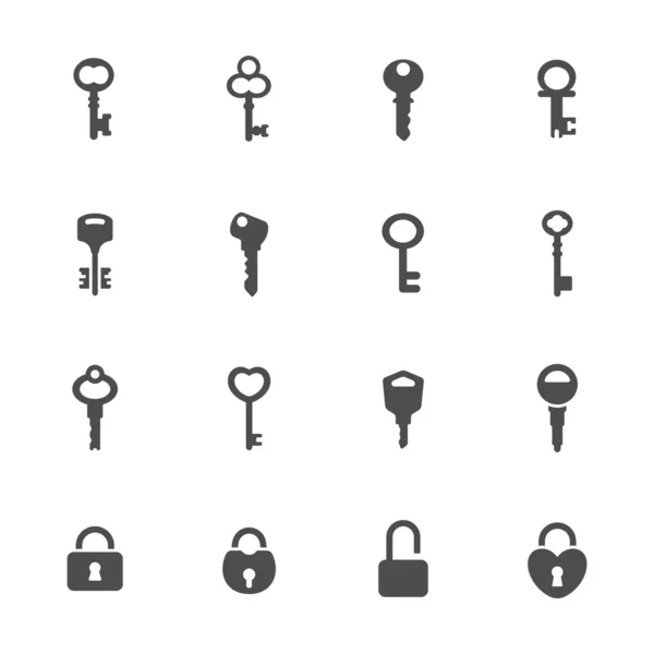 Set di icone chiave — Vettoriale Stock