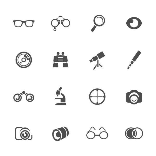 Optical icon set — Stock Vector