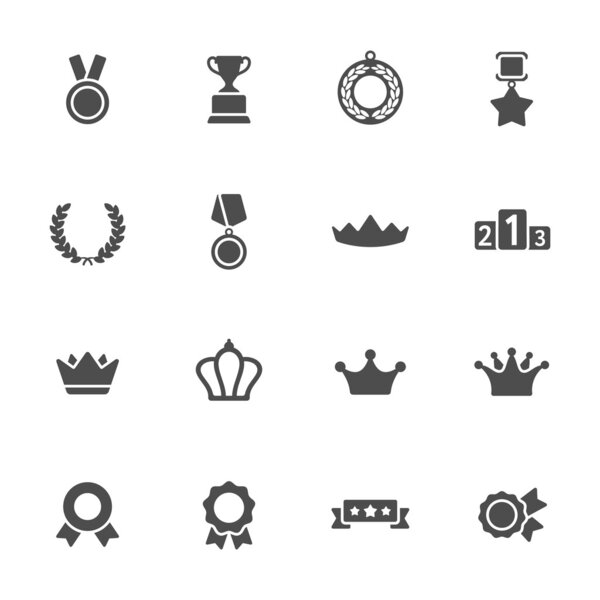 Awards icons set