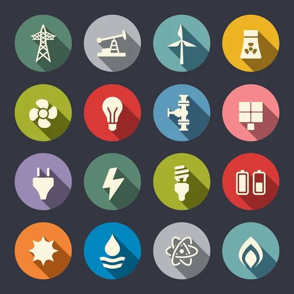 Conjunto de ícone de energia —  Vetores de Stock