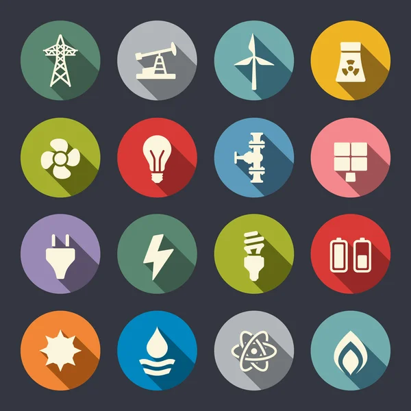 Energy icon set — Stock Vector