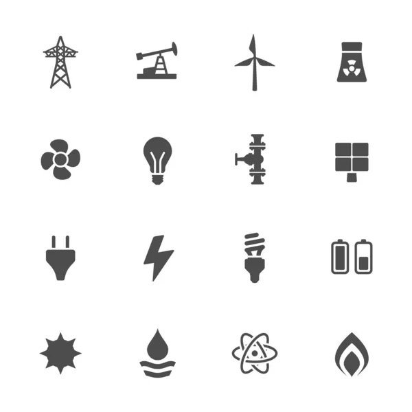 Energy icon set — Stock Vector