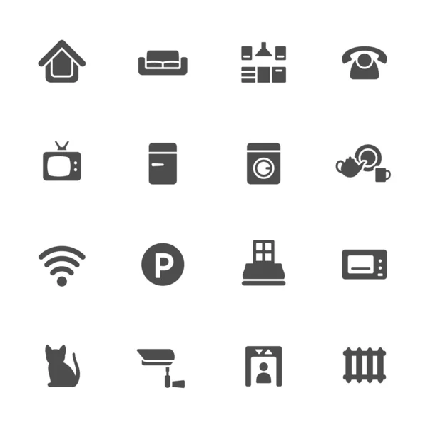 Ensemble d'icônes des services de location — Image vectorielle