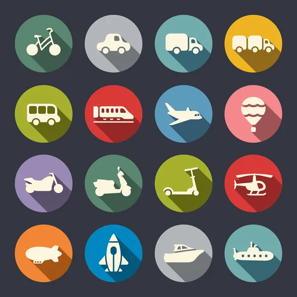 Conjunto de icono de transporte — Vector de stock