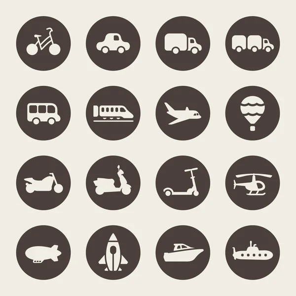 Transport icon set — Stock Vector