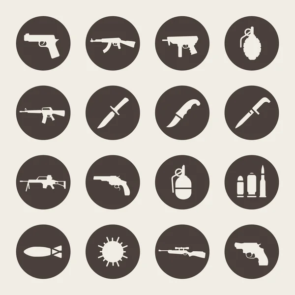 Conjunto de icono de arma — Vector de stock