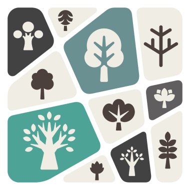 arka plan ağaç çeşitli tasarım ile