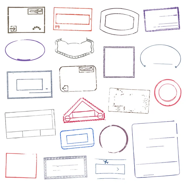 Timbres de passeport — Image vectorielle