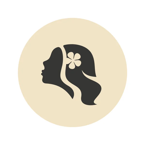 Female portrait icon — Stock Vector