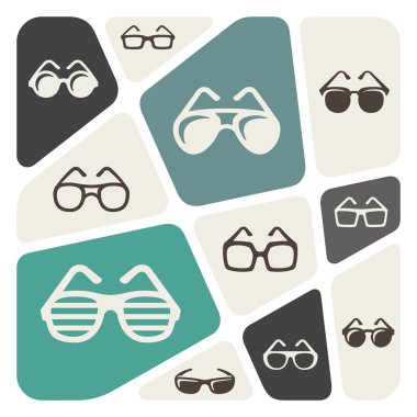 Glasses icon background clipart