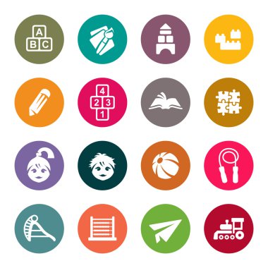 okul öncesi vector Icons set
