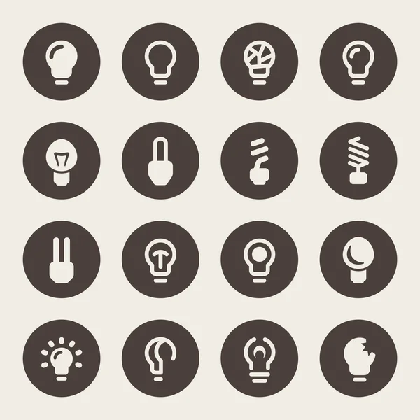 Light bulb icon set — Stock Vector