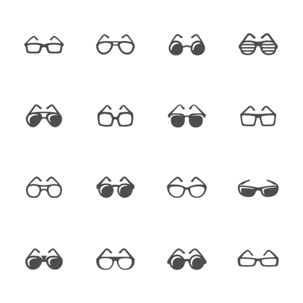 Gafas icono conjunto — Archivo Imágenes Vectoriales