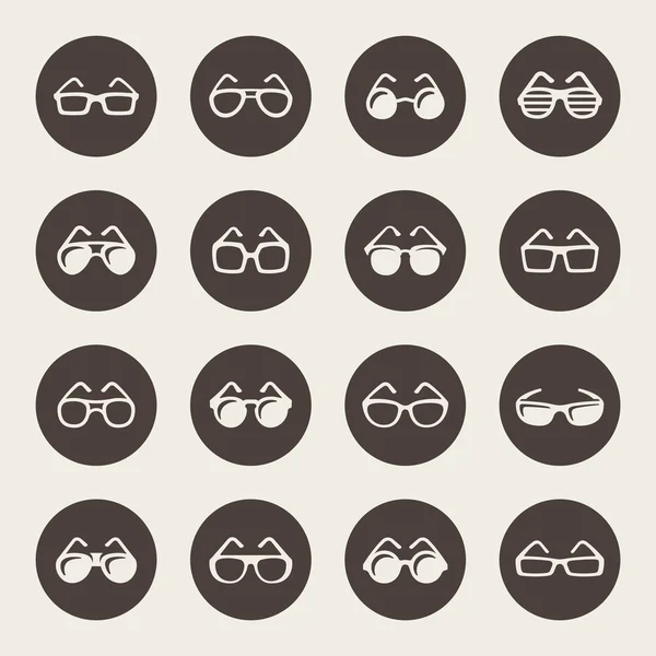 Gafas icono conjunto — Archivo Imágenes Vectoriales