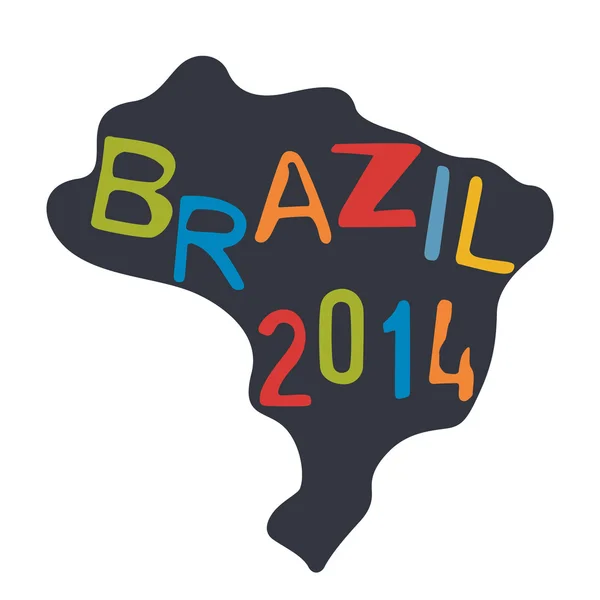 Brazilië 2014 — Stockvector