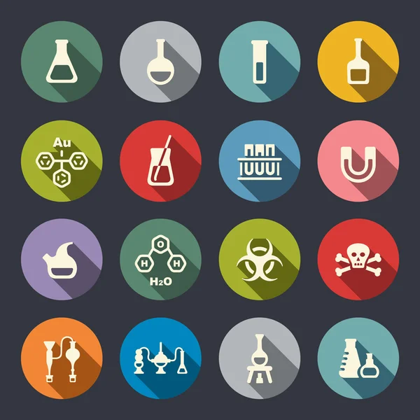 Conjunto de ícones químicos — Vetor de Stock