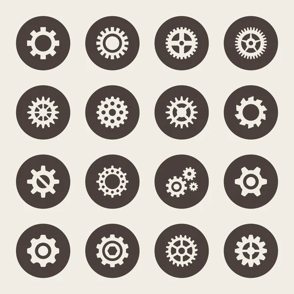 Gear icon set — Stock Vector