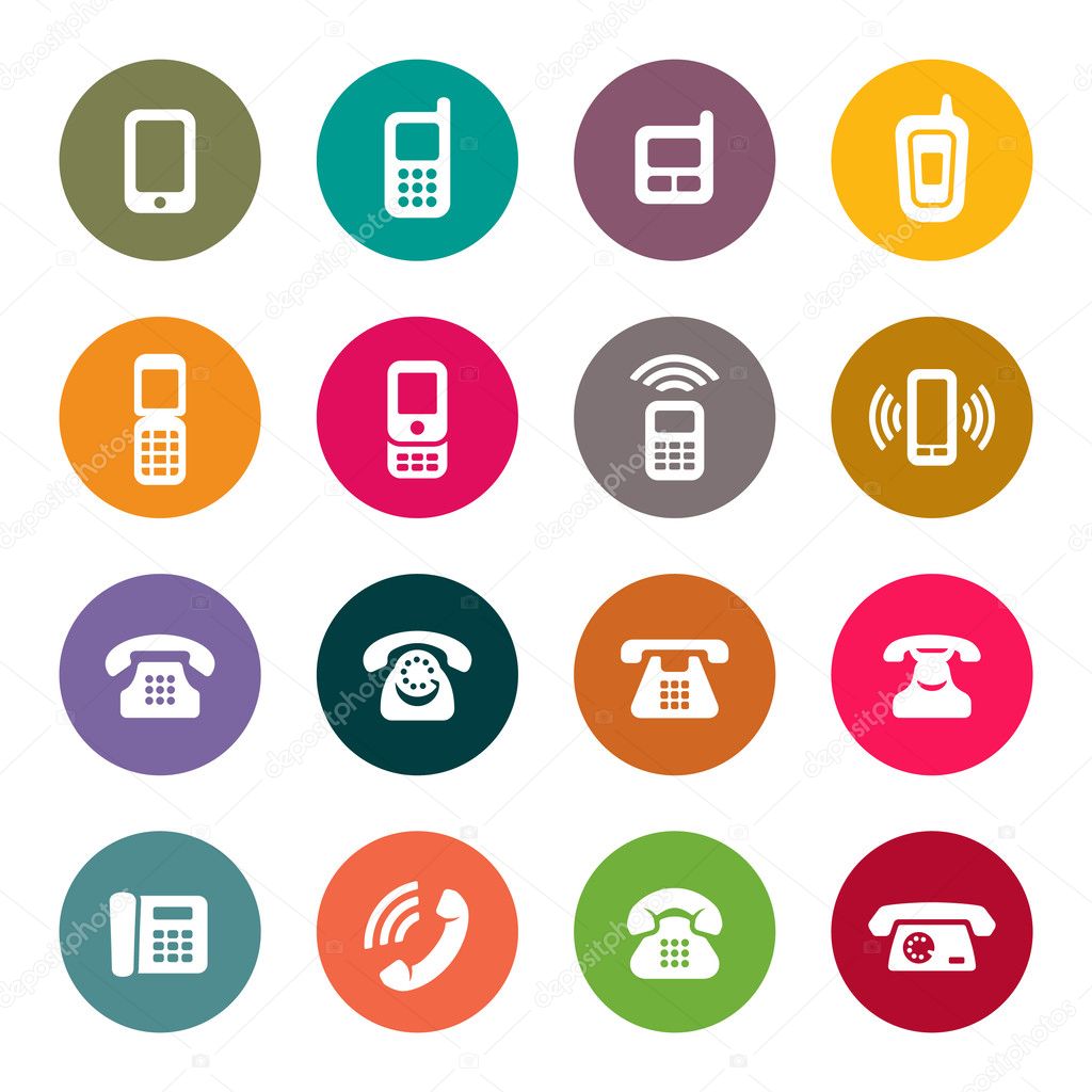 Phone icon set