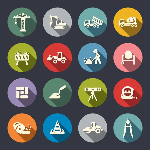 Iconos de construcción — Vector de stock