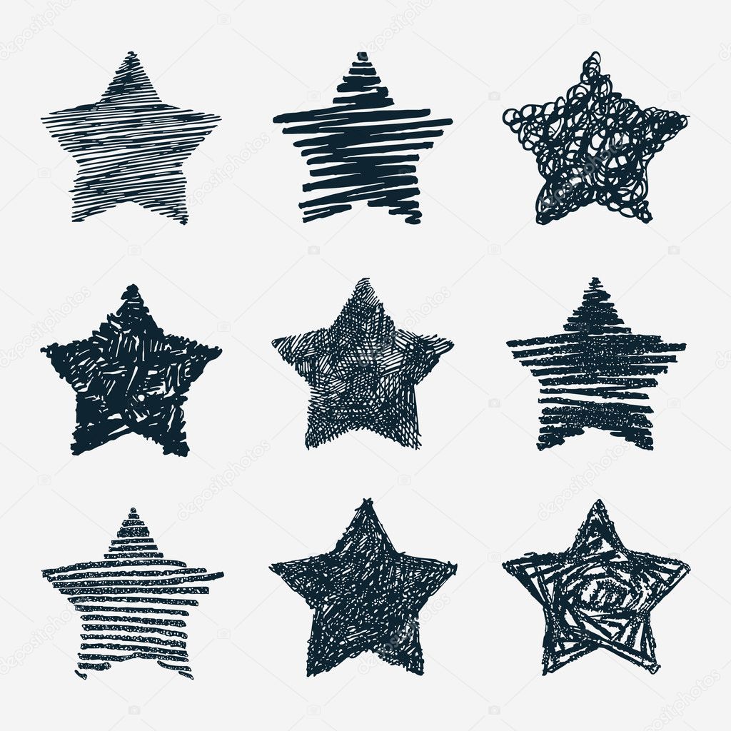 Hand drawn stars