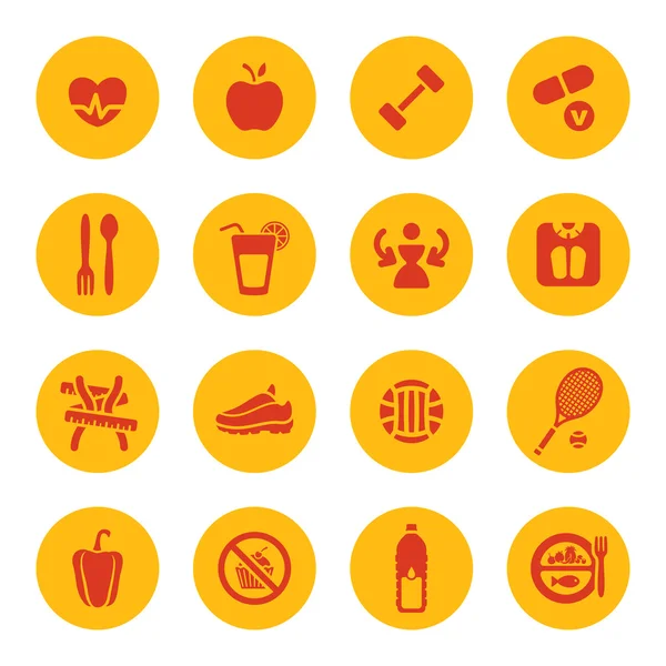 Fitness icons — Stock Vector
