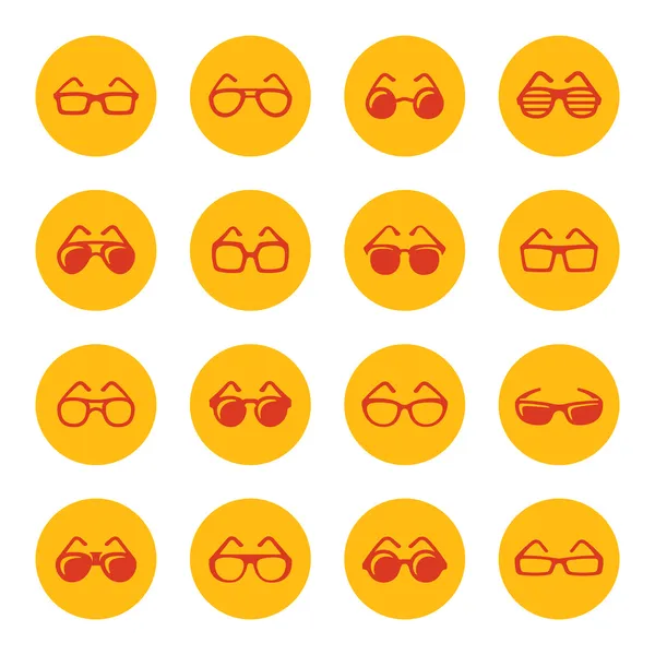 Iconos de gafas — Vector de stock