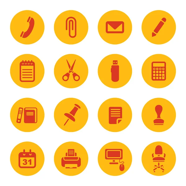 Office icons — Stock Vector