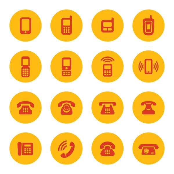 Iconos de teléfonos — Vector de stock