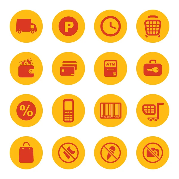 Shopping icons — Stock Vector