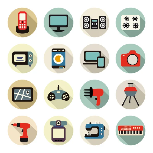 Home electronics icons — Stock Vector