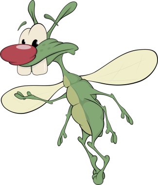 Green insect cartoon clipart