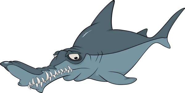 Tiburón. Caricatura — Vector de stock