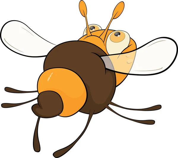 Departing bee. Cartoon — Stock Vector