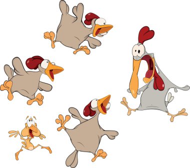 tavuk ve horoz. çizgi film