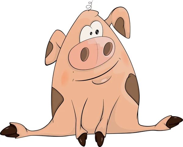Cerdo. Caricatura — Vector de stock