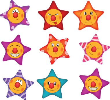 neşeli küçük yıldız karikatür