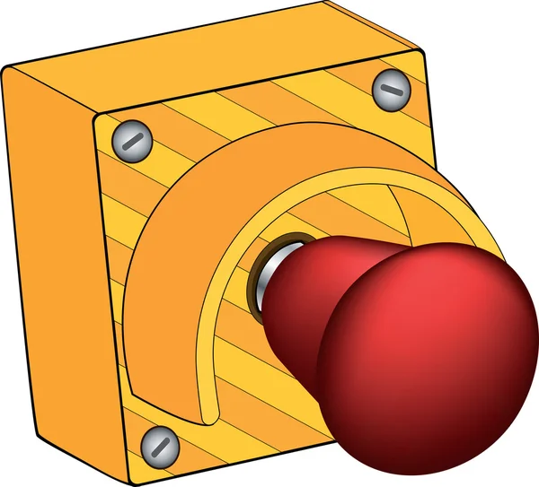 L'interrupteur rouge — Image vectorielle