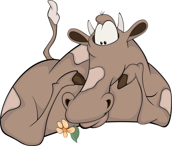 Belle vache heureuse — Image vectorielle