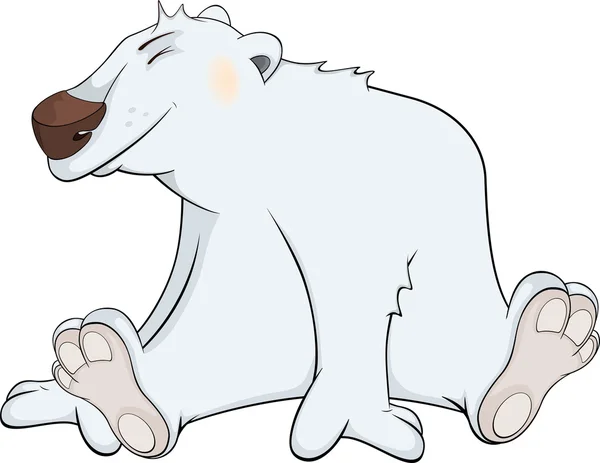 Dibujos animados oso polar — Vector de stock