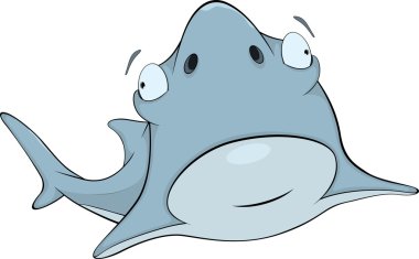 köpekbalığı. çizgi film