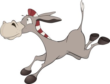 ufak bir burro. çizgi film