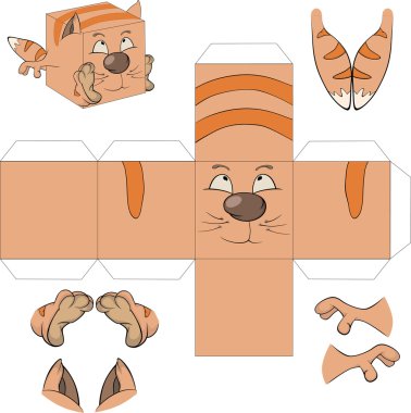 bir kedi küp. montaj için oyuncak