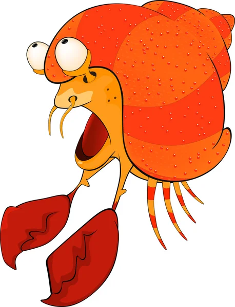 Röd krabba cartoon — Stock vektor